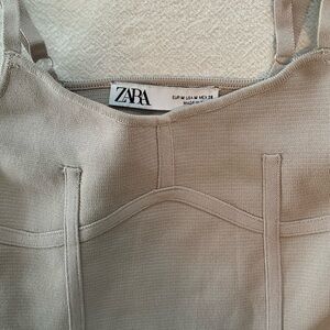 Zara cropped tank, size xs. Taupe